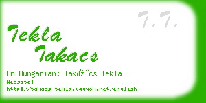 tekla takacs business card